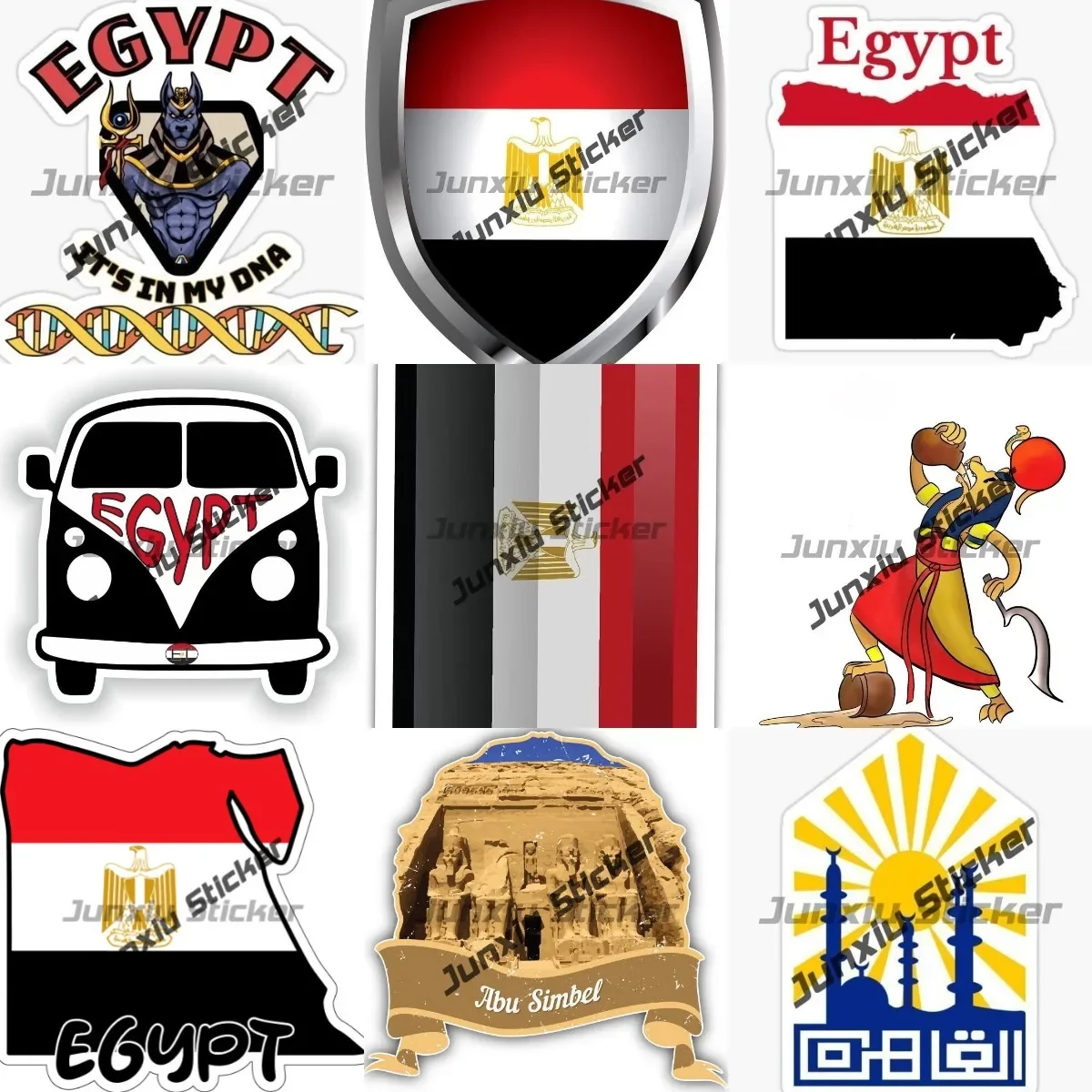 Car Accessories Egypt - カイロエジプトエンブレムステッカーエジプトの女神セクメトデカールアブシンベル車のステッカー装飾アクセサリー閉塞スクラッチ装飾