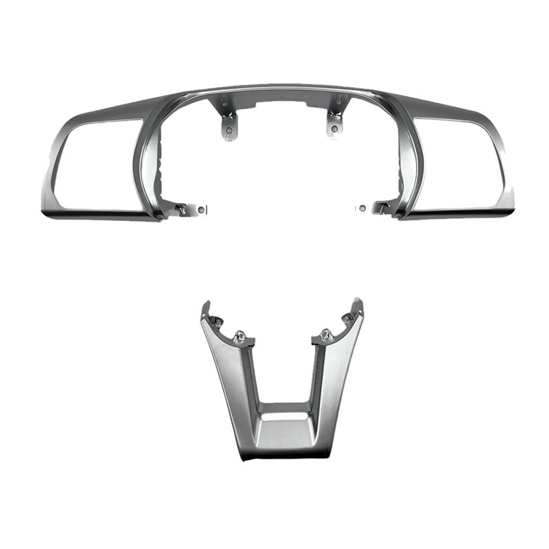 Steering Wheel Cover - AEF2-1セット車のステアリングホイールカバークロームトリム上部+下部ボタンフレームキット96707-C3100 56171-C3800 LHD用