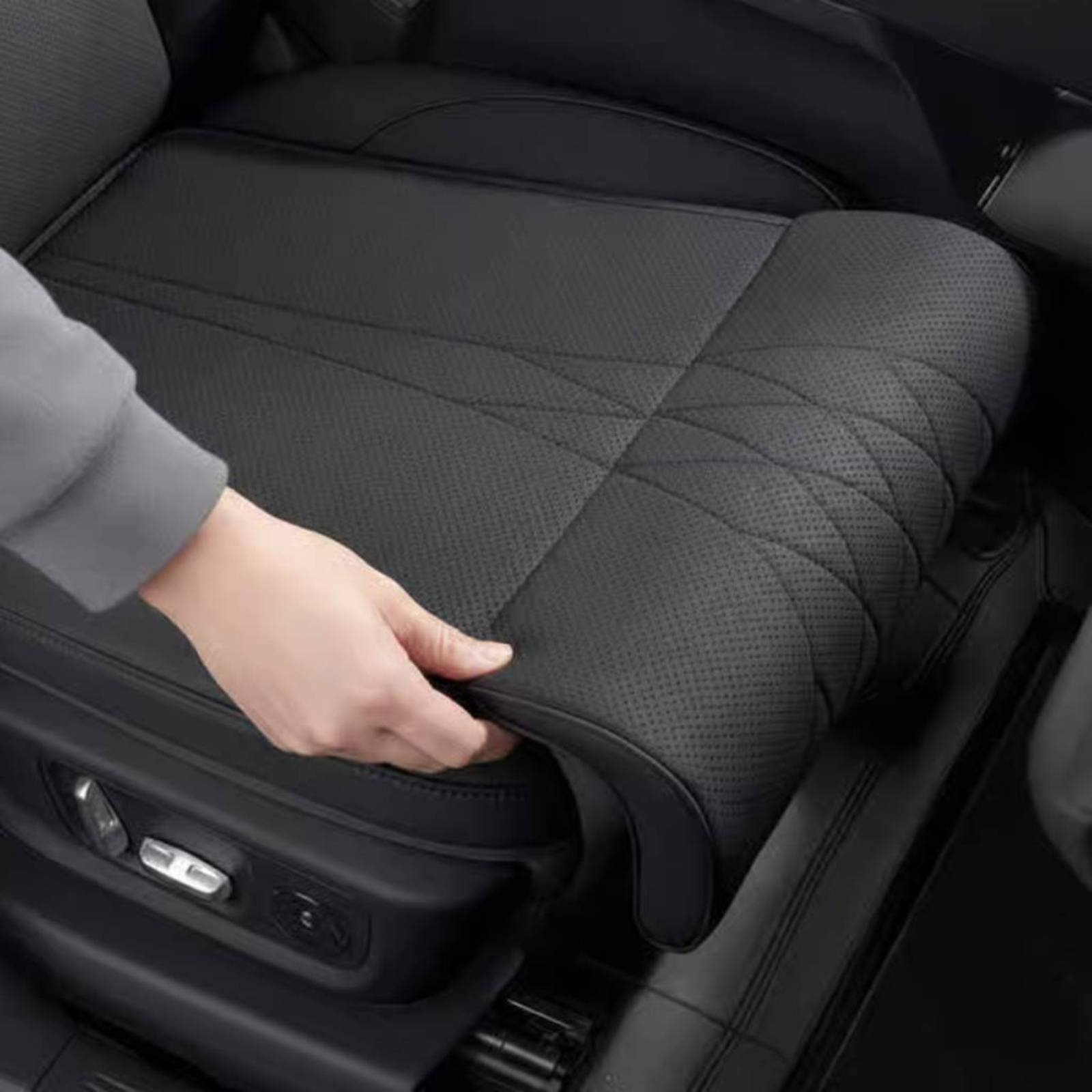 Car Seat Cushion Memory Foam - 運転席エクステンダー 通気性のあるカーシートエクステンダー 車用レッグレストパッド 滑り止め裏地 車用アクセサリー 運転手用メモリーフォーム