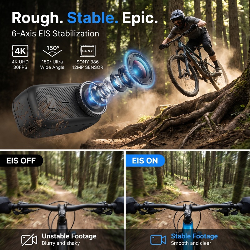 APEX Action 4K カメラ ミニ POV 磁気スポ - Car Accessories Online のレビューと価格