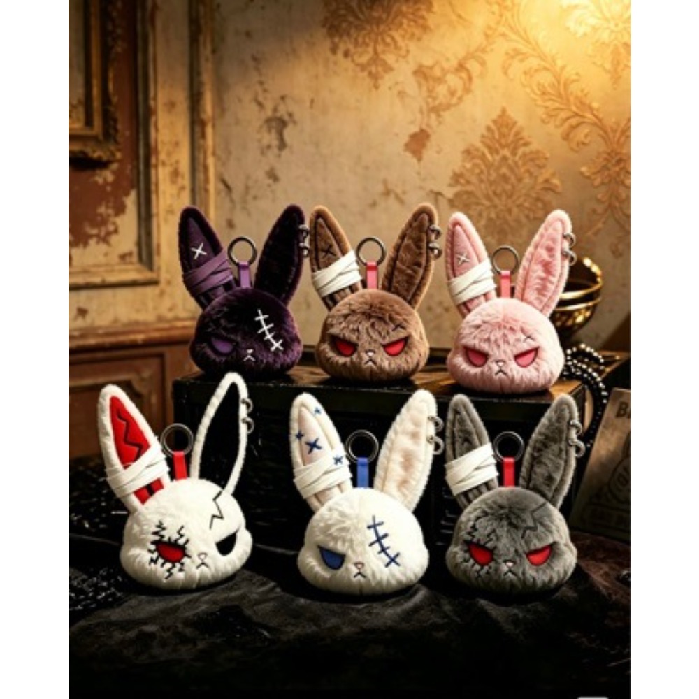 ハロウィン ダークゴシック ラビットぬいぐるみキーホルダー  - Car Accessories Xmas のレビューと価格