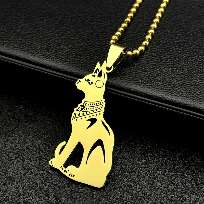 ステンレス鋼エジプト猫バステト車のキーホルダーぶら下げ装飾車 - Car Accessories Egypt のレビューと価格