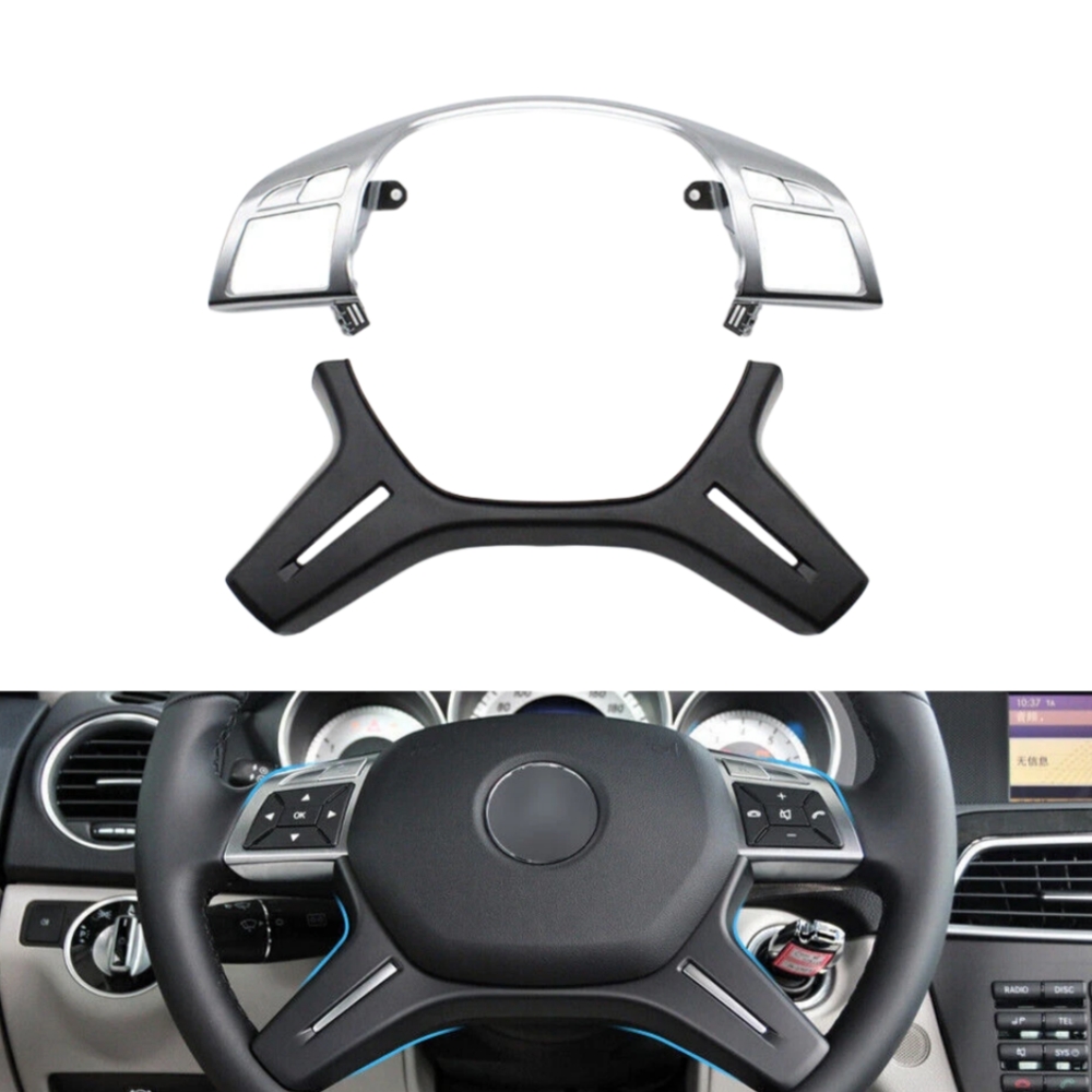 車のステアリングホイールセンターエアバッグカバートリム メル - Steering Wheel Cover のレビューと価格