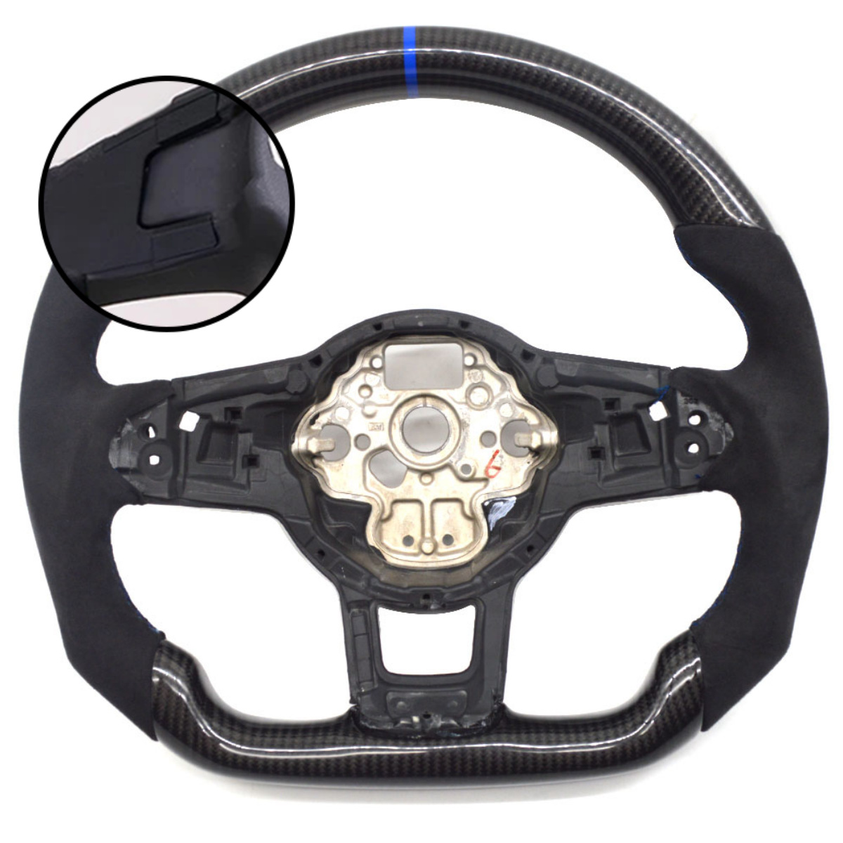 ゴルフ7GTIGolf7カーボンファイバーRLINEステアリ - Steering Wheel Cover のレビューと価格