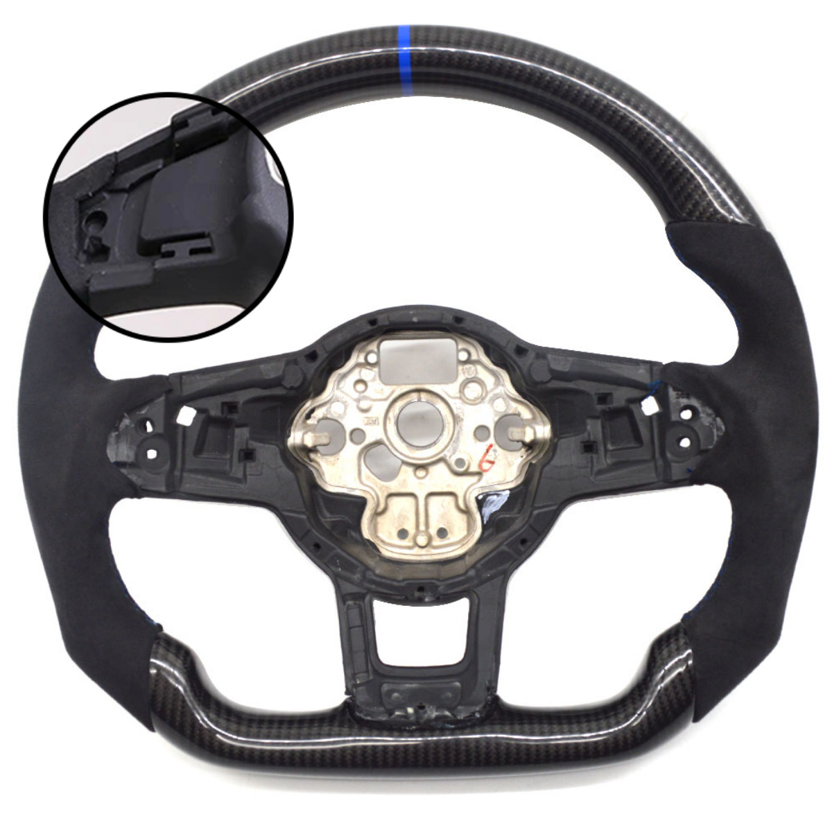 ゴルフ7GTIGolf7カーボンファイバーRLINEステアリ - Steering Wheel Cover のレビューと価格