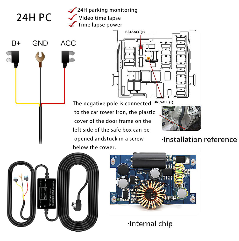 HGDO ダッシュカム ハードワイヤーキット ミニUSBポー - Car Accessories Online のレビューと価格
