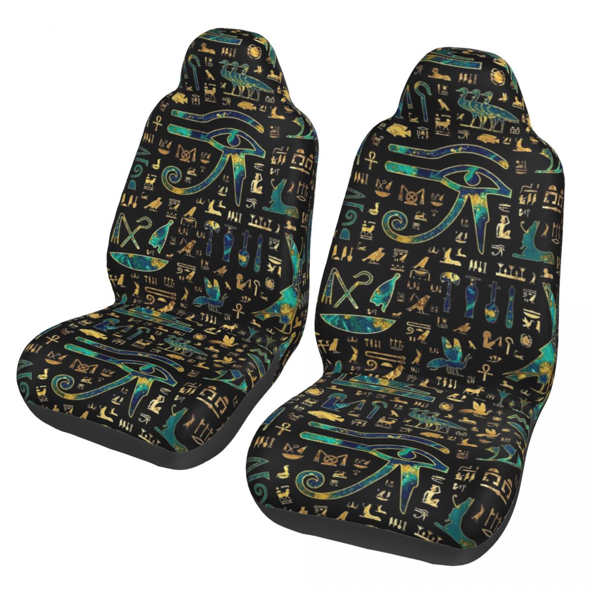 古代エジプト象形文字ユニバーサルカーシートカバー四季AUTO - Car Accessories Egypt のレビューと価格