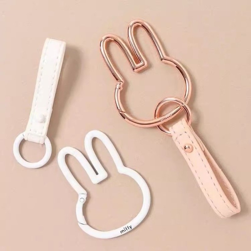 ミッフィー キーホルダー かわいい漫画ウサギの頭のキーリング - Car Accessories Xmas のレビューと価格