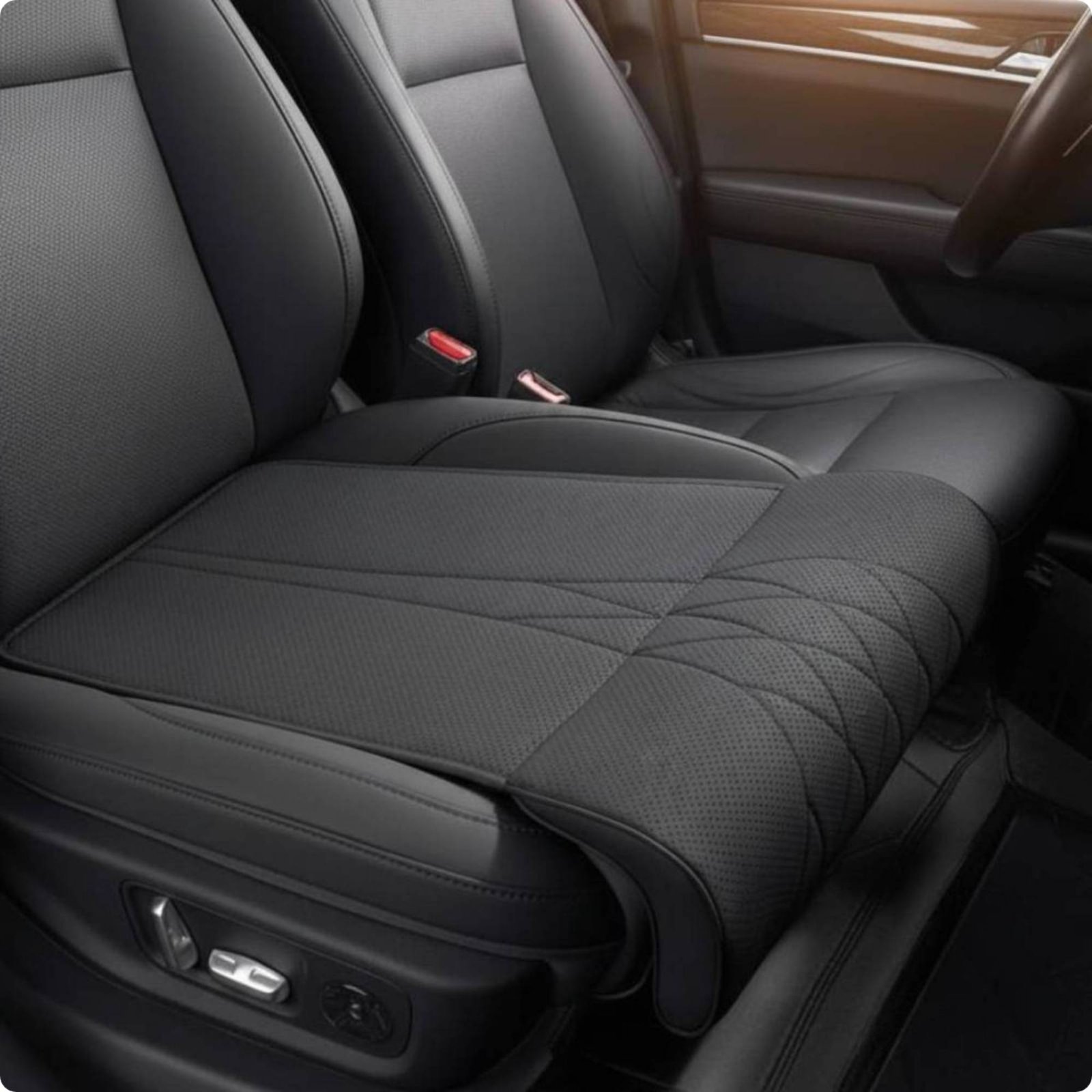 運転席エクステンダー 通気性のあるカーシートエクステンダー  - Car Seat Cushion Memory Foam のレビューと価格