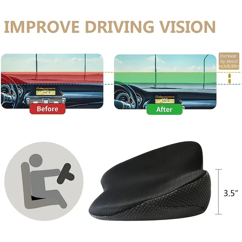 2-in-1 メモリーフォームカーシートクッション |    - Car Seat Cushion Memory Foam のレビューと価格