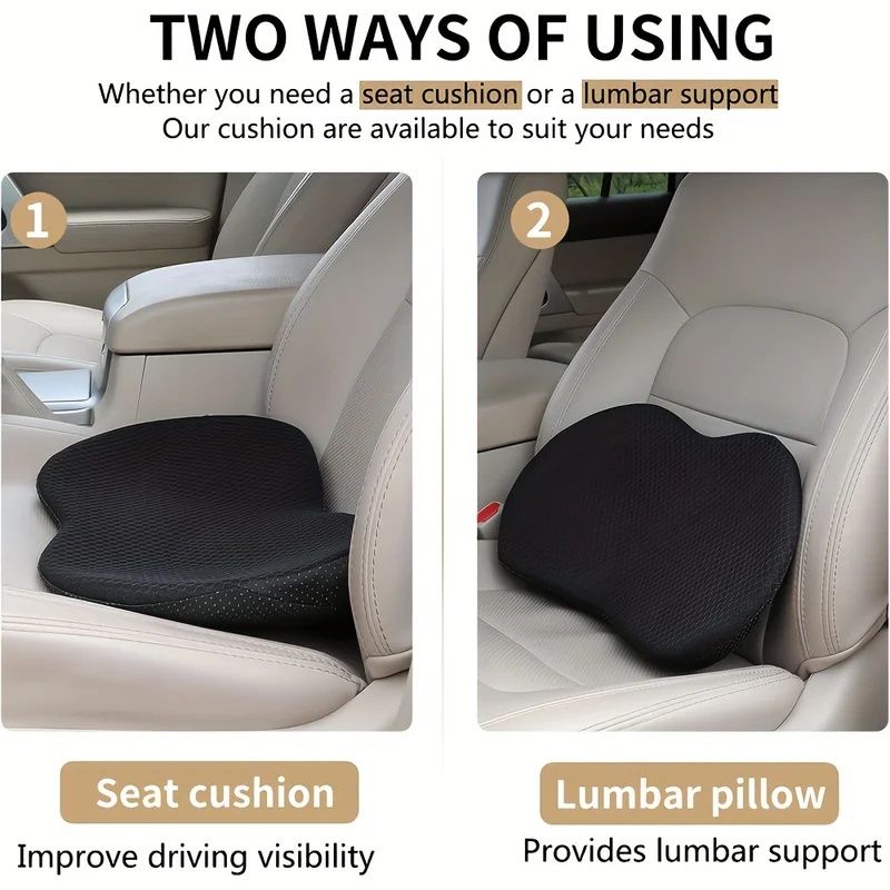 2-in-1 メモリーフォームカーシートクッション |    - Car Seat Cushion Memory Foam のレビューと価格