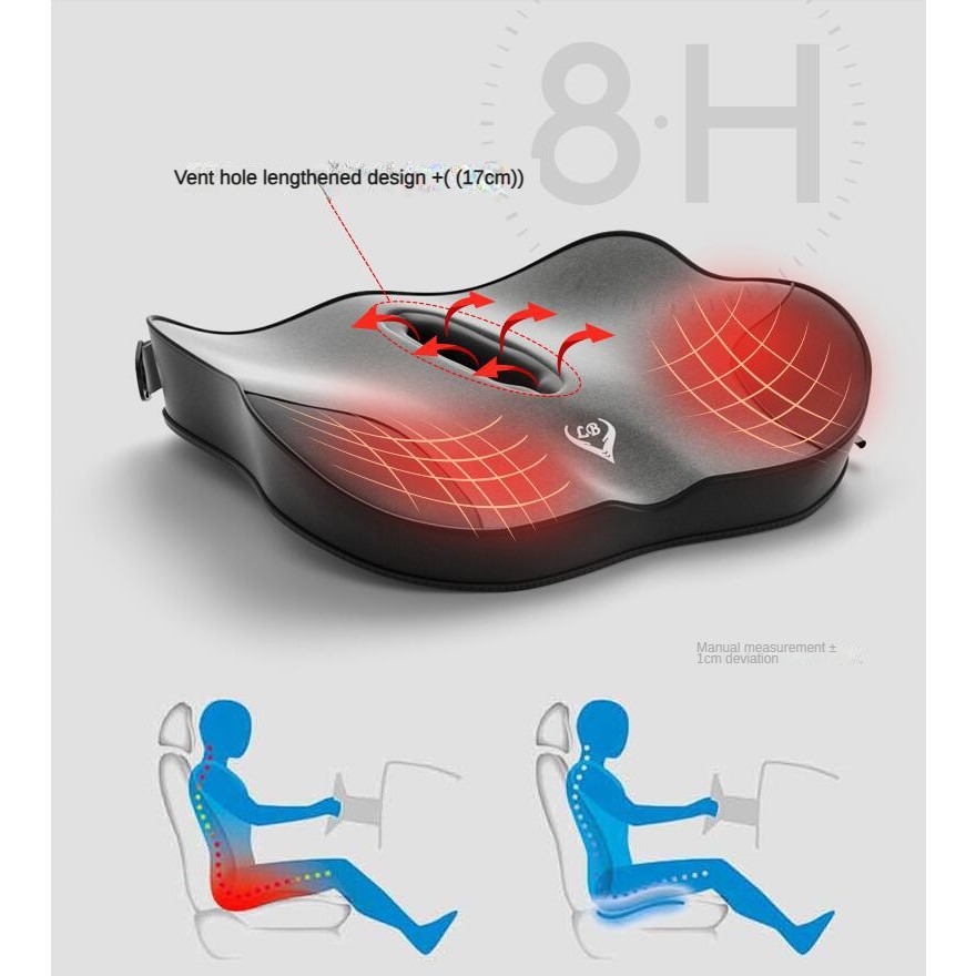 低反発オフィスチェアクッションカーシートサポート腰枕マッサー - Car Seat Cushion Memory Foam のレビューと価格