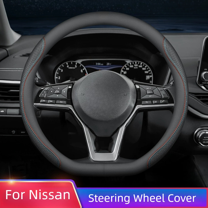 革製ステアリングホイールカバー 汗吸収性 ユニバーサルフィッ - Steering Wheel Cover のレビューと価格