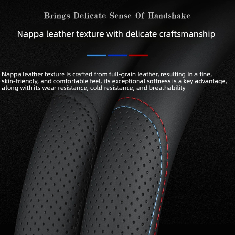 革製ステアリングホイールカバー 汗吸収性 ユニバーサルフィッ - Steering Wheel Cover のレビューと価格