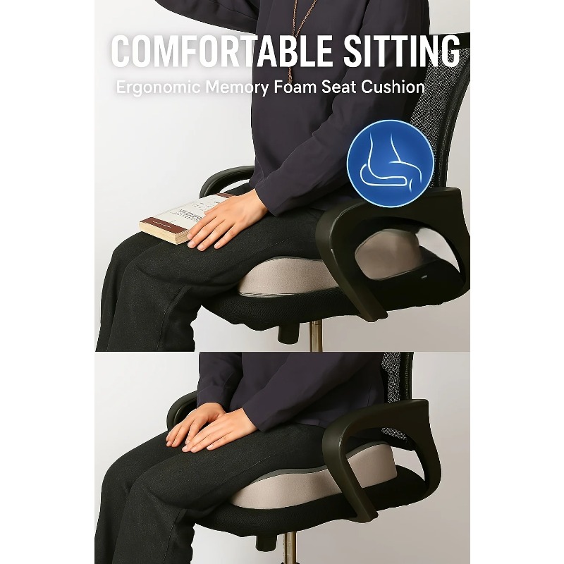 人間工学に基づいたメモリーフォームシートクッション 1個、尾 - Car Seat Cushion Memory Foam のレビューと価格